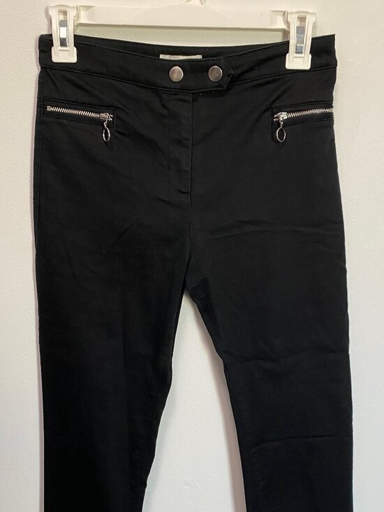 H&M Pants - H and M High Waisted Black Skinny Pants Silver O-ring Zippers